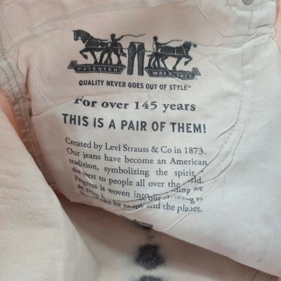 Levi's 569 Loose Straight Shorts Pink‎ Black Tie Dye Mens 38 - Picture 7 of 13